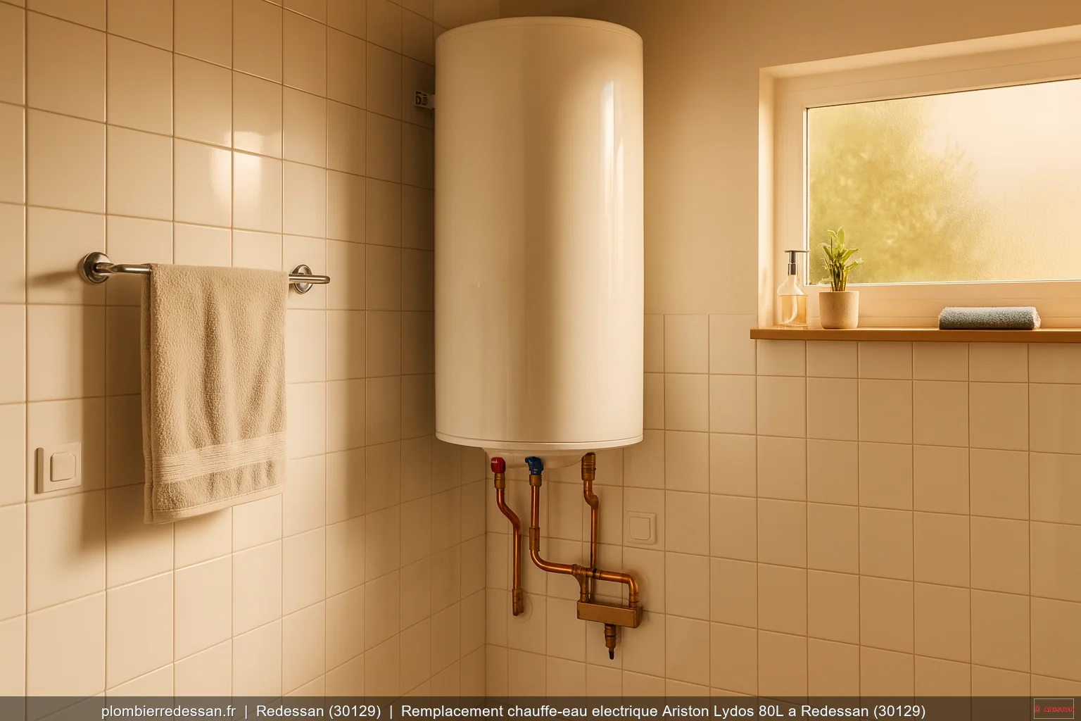 Remplacement chauffe-eau electrique Ariston Lydos 80L a Redessan (30129)